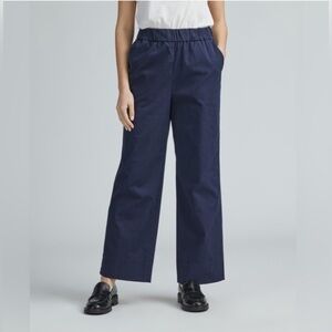 Everlane Navy Wide-Leg Trousers